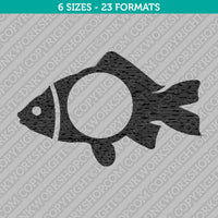 Bass Fish Jumping Fishing Monogram Embroidery Design - 6 Sizes - INSTANT DOWNLOAD