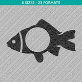 Bass Fish Jumping Fishing Monogram Embroidery Design - 6 Sizes - INSTANT DOWNLOAD