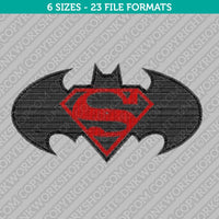 Batman v Superman Machine Embroidery Design - 5 Sizes - INSTANT DOWNLOAD