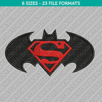Batman v Superman Machine Embroidery Design - 5 Sizes - INSTANT DOWNLOAD