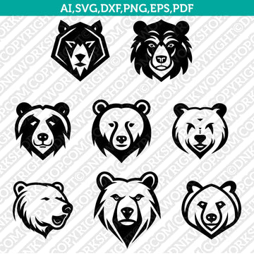 Bear Head Mascot SVG design