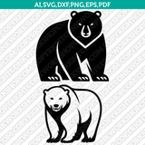 Bear SVG Mascot Cut File Cricut Clipart Silhouette Png