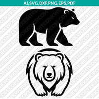 Bear SVG Mascot Cut File Cricut Clipart Silhouette Png