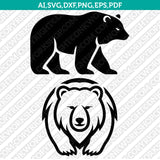 Bear SVG Mascot Cut File Cricut Clipart Silhouette Png