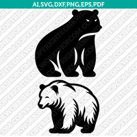 Bear SVG Mascot Cut File Cricut Clipart Silhouette Png