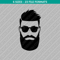 Bearded Man Face Embroidery Design - 6 Sizes - INSTANT DOWNLOAD