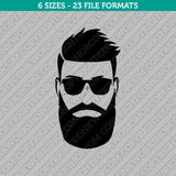Bearded Man Face Embroidery Design - 6 Sizes - INSTANT DOWNLOAD