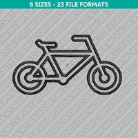 Bicycle Bike Embroidery Design - 5 Sizes - INSTANT DOWNLOAD