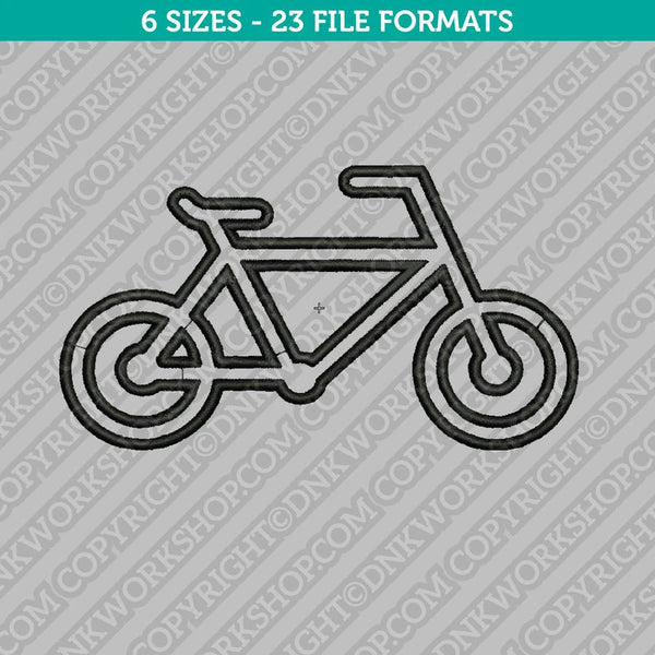 Bicycle Bike Embroidery Design - 5 Sizes - INSTANT DOWNLOAD