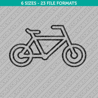 Bicycle Bike Embroidery Design - 5 Sizes - INSTANT DOWNLOAD