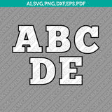 Filled Birthday Letter Fonts Alphabet SVG Vector Silhouette Cameo Cricut Laser Cut File Clipart Png Dxf Eps