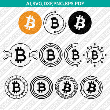 Bitcoin Logo SVG digital design template