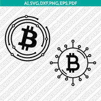 Bitcoin Logo SVG Cryptocurrency Cricut CutFile Clipart Dxf Eps Silhoue ...