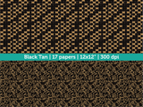 Digital Papers | Digital Scrapbooking Black Tan Paper Instant Download