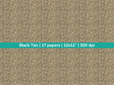 Digital Papers | Digital Scrapbooking Black Tan Paper Instant Download