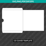 Blank CD / DVD Cover Template SVG Cut File Vector Cricut