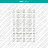 Blank Printable Guitar Chord Charts Diagram Sheet 4 String PDF PNG | A4 US Letter 5x7
