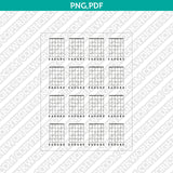 Blank Printable Guitar Chord Charts Diagram Sheet 6 String PDF PNG | A4 US Letter 5x7