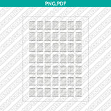 Blank Printable Guitar Chord Charts Diagram Sheet 7 String PDF PNG | A4 US Letter 5x7