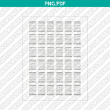 Blank Printable Guitar Chord Charts Diagram Sheet 7 String PDF PNG | A4 US Letter 5x7