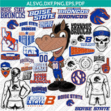 Boise State Broncos SVG Bundle | NCAA College Vector Cricut