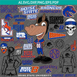 Boise State Broncos SVG Bundle | NCAA College Vector Cricut