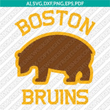 Boston Bruins Logo SVG | NHL Hockey Vector Cricut Silhouette