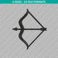 Bow and Arrow Embroidery Design - 6 Sizes - INSTANT DOWNLOAD