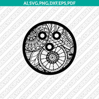 Bowling Mandala Zentangle SVG Laser Cut File CNC Plasma Silhouette Cameo Cricut