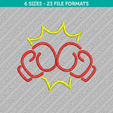 Boxing Gloves Machine Embroidery Design - 6 Sizes - INSTANT DOWNLOAD