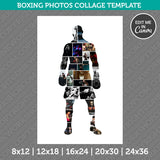 Boxing Fighting Photo Collage Template Canva PDF