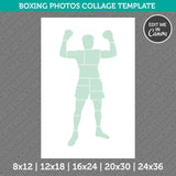 Boxing Fighting Photo Collage Template Canva PDF