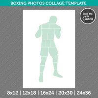 Boxing Fighting Photo Collage Template Canva PDF