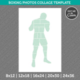 Boxing Fighting Photo Collage Template Canva PDF