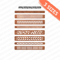 8 Leather Bracelet Template SVG Cricut Cut File Clipart Png Eps Dxf Silhouette Cameo