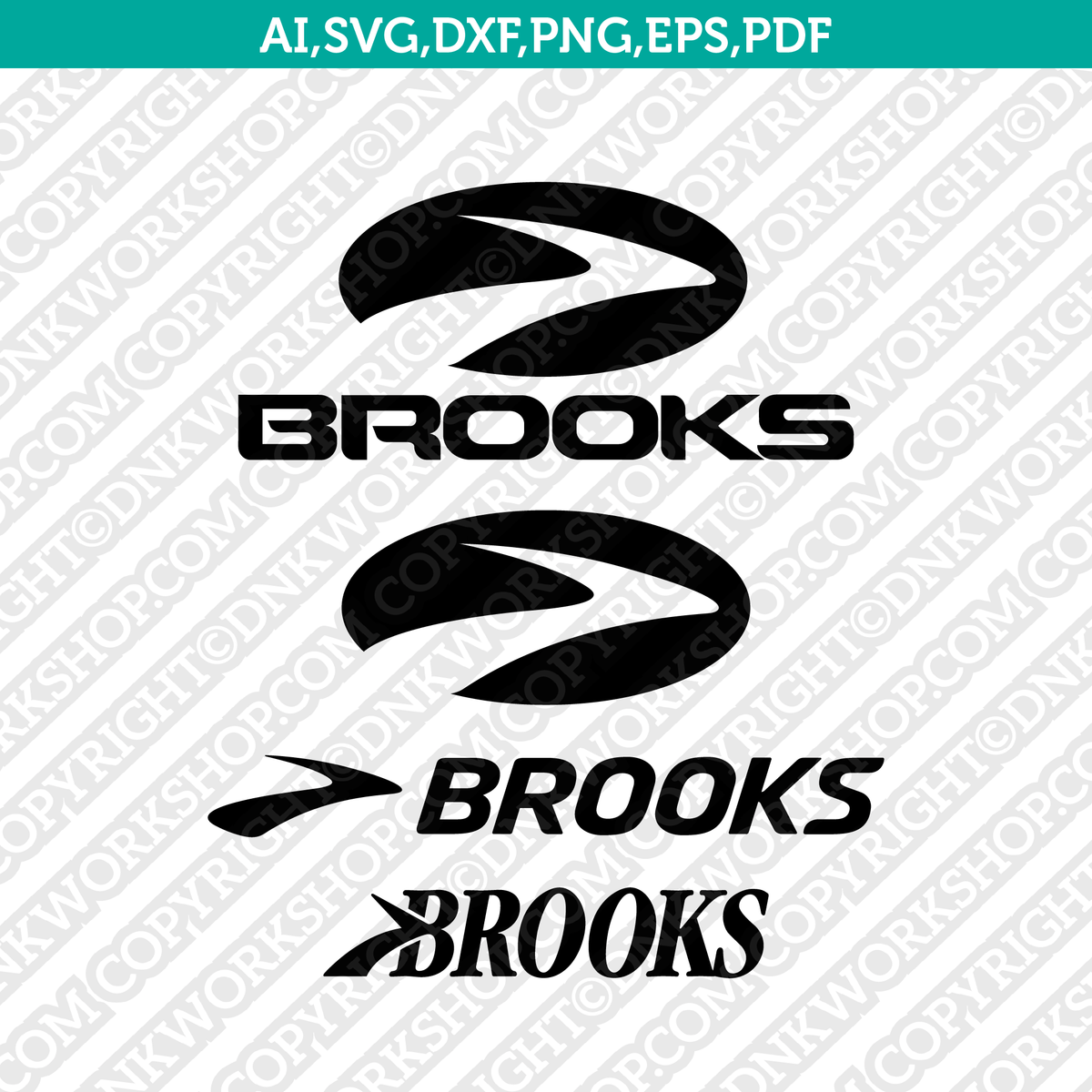 Brooks Logo SVG Silhouette Cameo Cricut Cut File Vector Png Eps Dxf ...