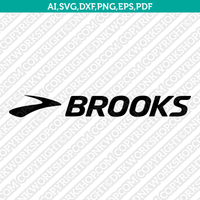 Brooks Logo SVG Silhouette Cameo Cricut Cut File Vector Png Eps Dxf