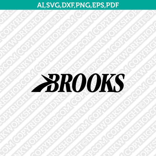 Brooks Logo SVG Silhouette Cameo Cricut Cut File Vector Png Eps Dxf ...