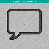 Bubble Speech Talk Embroidery Design - 5 Sizes - INSTANT DOWNLOAD