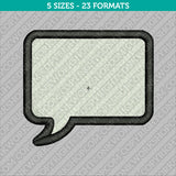Bubble Speech Talk Words Thinking Embroidery Design - 5 Sizes - INSTANT DOWNLOAD