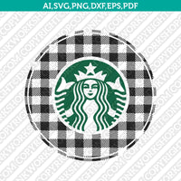 Buffalo Plaid Starbucks SVG Tumbler Cold Cup Sticker Decal Silhouette Cameo Cricut Cut File Png Eps Dxf