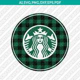 Buffalo Plaid Starbucks SVG Tumbler Cold Cup Sticker Decal Silhouette Cameo Cricut Cut File Png Eps Dxf