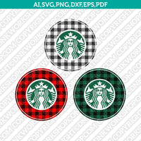 Buffalo Plaid Starbucks SVG Tumbler Cold Cup Sticker Decal Silhouette Cameo Cricut Cut File Png Eps Dxf