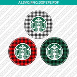 Buffalo Plaid Starbucks SVG Tumbler Cold Cup Sticker Decal Silhouette Cameo Cricut Cut File Png Eps Dxf