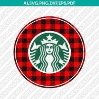Buffalo Plaid Starbucks SVG Tumbler Cold Cup Sticker Decal Silhouette Cameo Cricut Cut File Png Eps Dxf