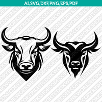 Bull Head SVG Mascot Cut File Cricut Clipart Silhouette Png