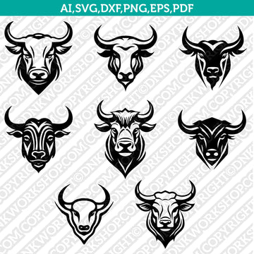 Bull Head SVG Mascot graphic