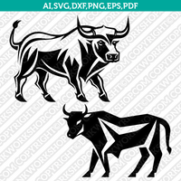 Bull SVG Mascot Cut File Cricut Clipart Silhouette Png