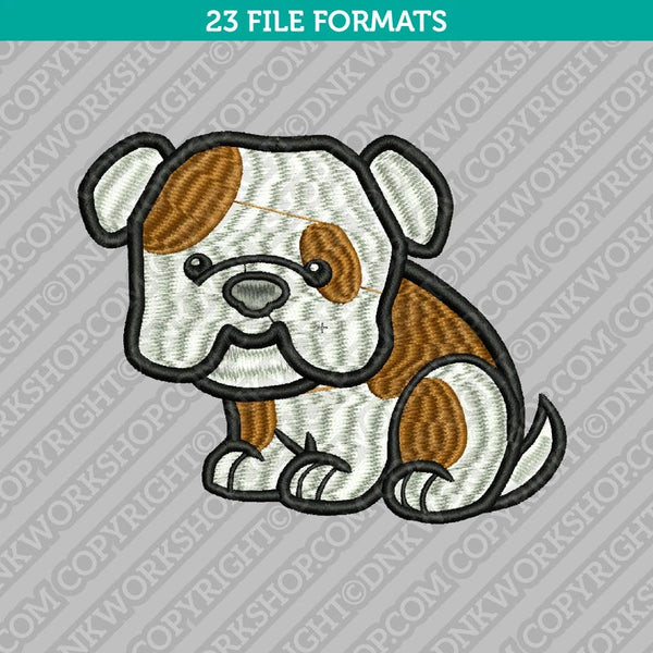 Cute Bulldog Dog Breed Embroidery Design Animal - 4 Sizes - INSTANT DOWNLOAD