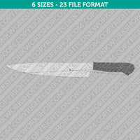 Butcher Knife Meat Knife Embroidery Design - 6 Sizes - INSTANT DOWNLOAD